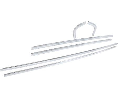 1967-68 Mustang, Rear Window Molding Set, Fastback, 6 Piece Set