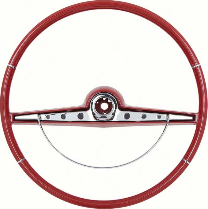 1963 Chevrolet Impala, Steering Wheel & Horn Ring, Standard & SS, Red