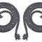 OER 1965-66 Buick, Cadillac, Chevy, Pontiac, Oldsmobile Full Size, Door Frame Weatherstrip Seals, 2 Door Hardtop & Convertible, Pair K452