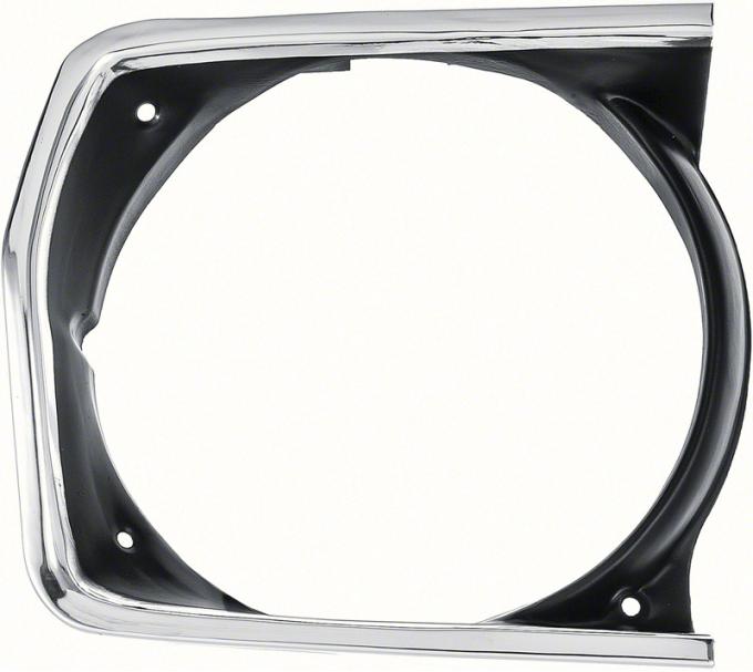 OER 1970-72 Plymouth A-Body Headlamp Bezel - RH - Black 3573718