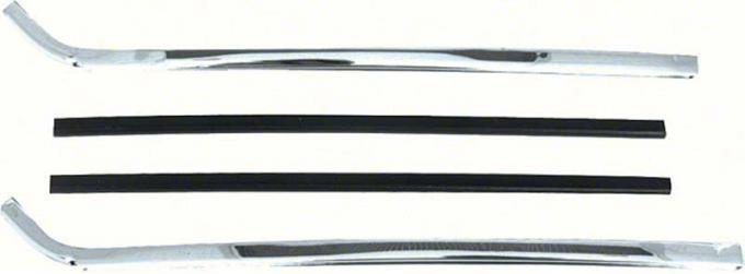 OER 1967-69 Camaro / Firebird Quarter Window Vertical Chrome Moldings K1039