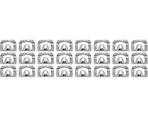 Redline Restomotive® 1967-1972 GM Car 24 Piece Upper / Lower Windshield or Back Window Molding Clip Set