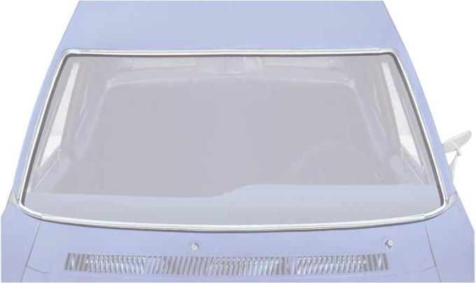 OER 1975-81 Nova, Apollo, Skylark, Omega, Ventura, Phoenix, Front Windshield Molding Set, 6 Piece Set N1448