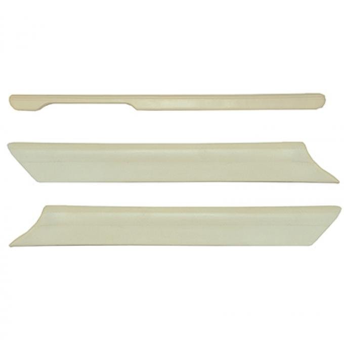 1967-68 Mustang Lower Instrument Panel Pad / Windshield Pillar Pad Kit- Parchment