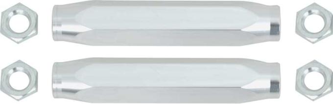 OER 1955-57 Chevrolet 150, 210, Bel Air, Buick, Olds, Pontiac, Cadillac, Aluminum Tie Rod Sleeves, With Jam Nuts, Clear Anodized TF500083