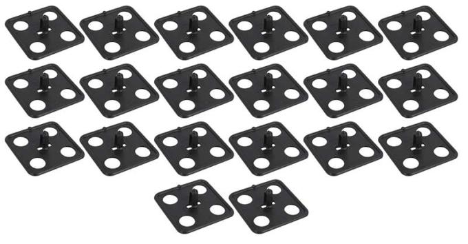 OER Hood Insulation Fastener Set, Nylon, 2" Square Head, 1/4" Stem Dia., 9/16" Stem Length, 20 Piece Set *K3031