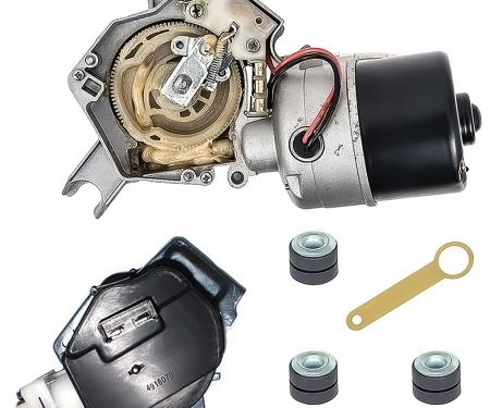 1970-73 Camaro, Windshield Wiper Motor Kit, for Hidden Recessed Wipers, With Washer Pump