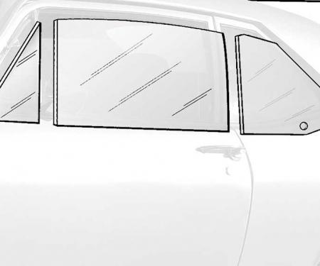 1962-65 Nova 2 Door Sedan, 6 Piece Side Glass Kit, Clear