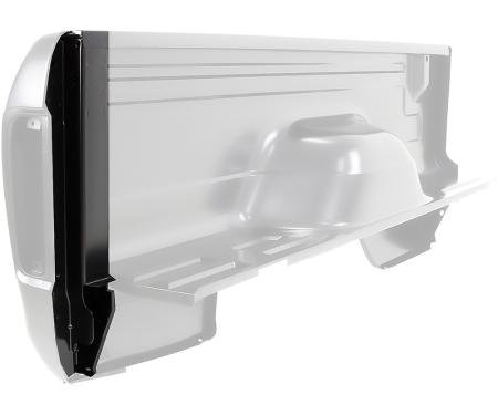 OER 1973-79 Ford F100, F150, F250, F350, Tailgate Striker Post Outer Skin, LH, Driver Side TR27869D