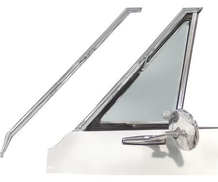 1967 Camaro, Firebird, Chrome Front Vent Window Pillar Moldings, Pair