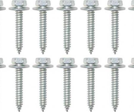 Redline Restomotive® 1967-1969 Camaro / Firebird Convertible 17 Piece Tack Strip Bolt Kit