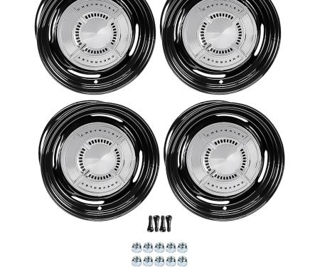 OER 1961-62 Chevrolet Factory Style 14" Steel Wheels, Dog Dish Style, 6" Wide, 4-1/2" Backspacing *881479
