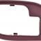 1995-2002 Chevy, GMC Pickup, SUV, Inner Door Handle Bezel, w/Power Door Lock Hole, Manual Window, Red, LH Drivers Door