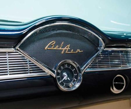 OER 1955-56 Bel Air, 150, 210, 1958-62 Corvette, In Dash Clock, Black Face, with Quartz Movement 3710648
