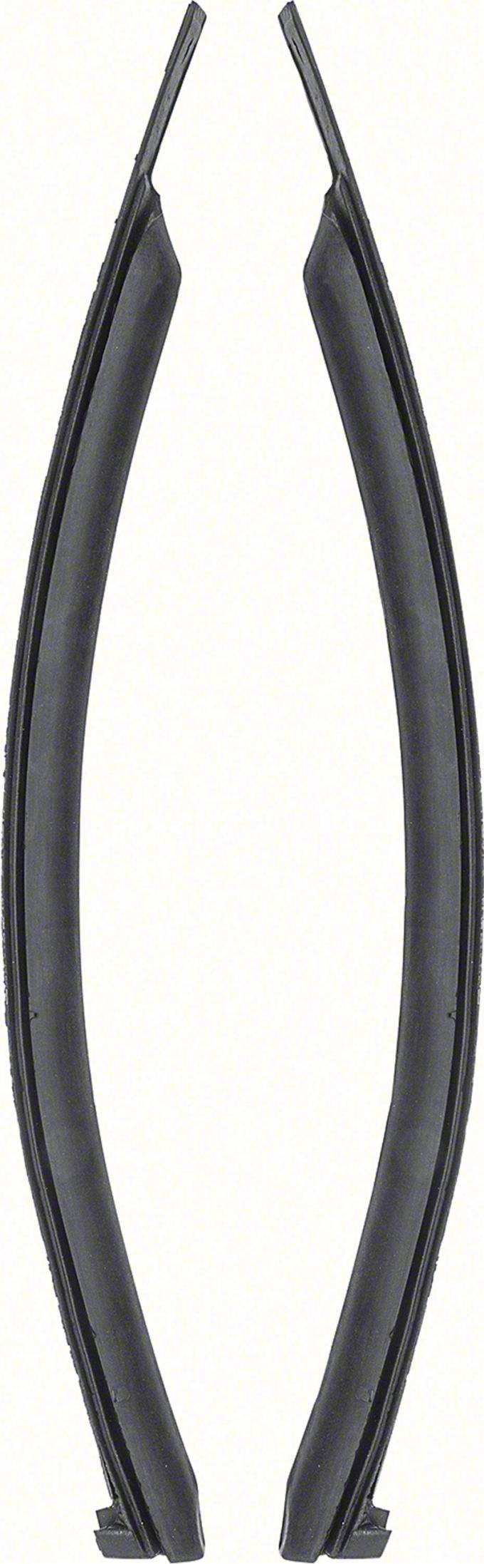 Mopar E-Body Quarter Window Vertical Seals, Coupe & Convertible, Late 1970-1974