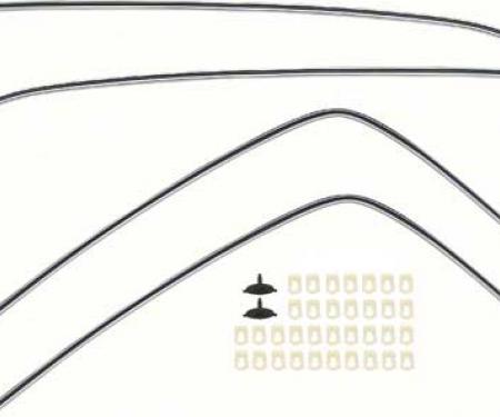 OER 1969 Camaro Vinyl Top Molding Set - 4 Piece Set with Hardware K653