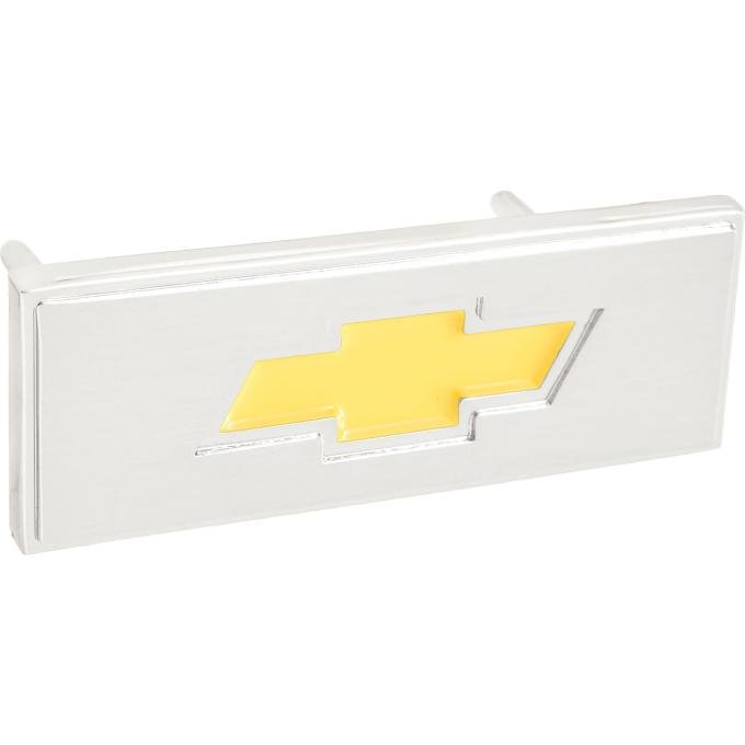 1973-80 Chevrolet Truck, Blazer, Suburban, Center Console Emblem, Yellow Bowtie, Includes Retaining Nuts