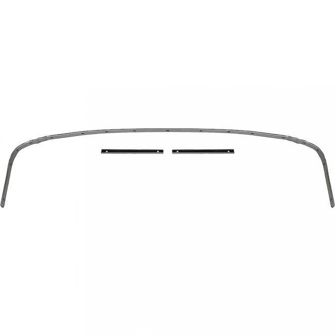 1959-60 Impala, GM B-Body, Convertible Top Rear Tack Strip Bow Set, Tacking Rail, Trimstick, 3-Piece