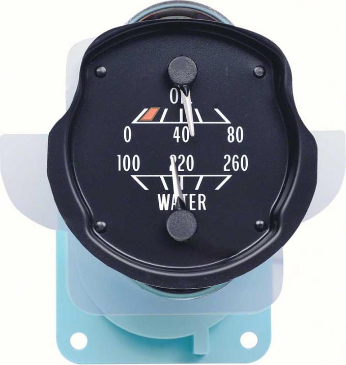 OER 1970-78 Firebird Rally Oil pressure/Water Temperature Gauge 6493193