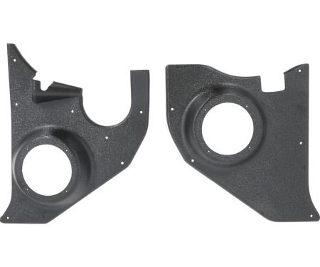 OER 1973-86 Chevrolet, GMC C/K, 1987-91 R/V, Blazer, Jimmy, Suburban, Interior Kick Panels, with 6" Round Speaker Holes, Black, Pair A5100106