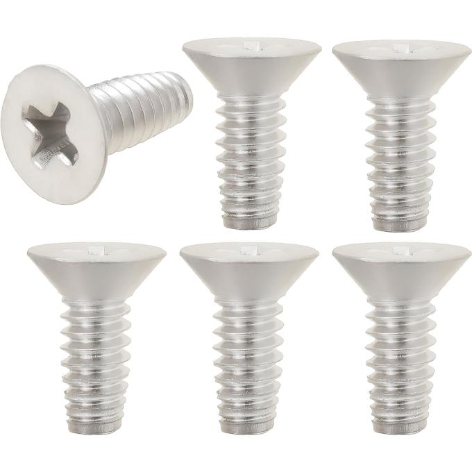 10-24 x 1/2" Phillips Flathead Screw, Stainless Steel, Set of 6