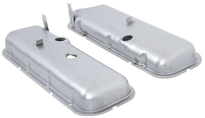 OER 1965-91 Chevrolet, Raw Valve Covers, Baffled, Big Block, 396ci, 427ci, 454ci, with Booster Notch, with Oil Drippers, Paintable VC1216