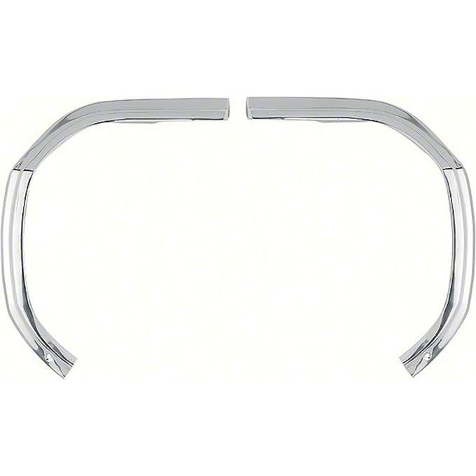 1964 Impala, Bel Air, Biscayne, Outer Grill Eyebrow Moldings, RH & LH, Pair