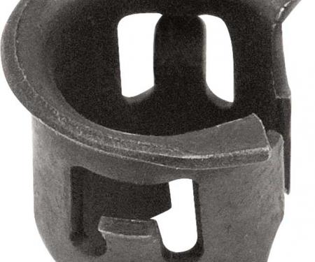 Barrel Nut, Fits 1/8" Emblem Stud, Fits 1/4" Hole, Spring Steel, Black Phosphate Coated