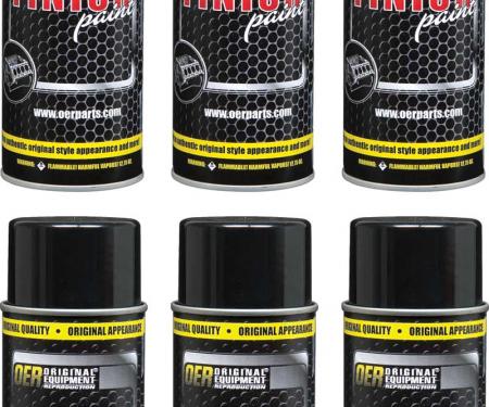 OER Black Wrinkle Finish Paint Case of 6 - 16 Oz Aerosol Cans *K89549