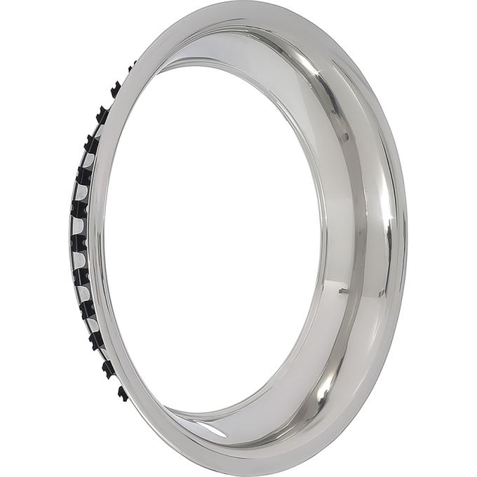 OER 15" Wheel Trim Ring, Stainless Steel, Round Edge, Smooth Lip, 3" Deep, Each 97966961