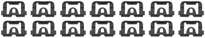 OER 1967-85 GM, Retaining Clip Set, For Front or Rear Window Molding, Steel, 14 Piece Set 153737