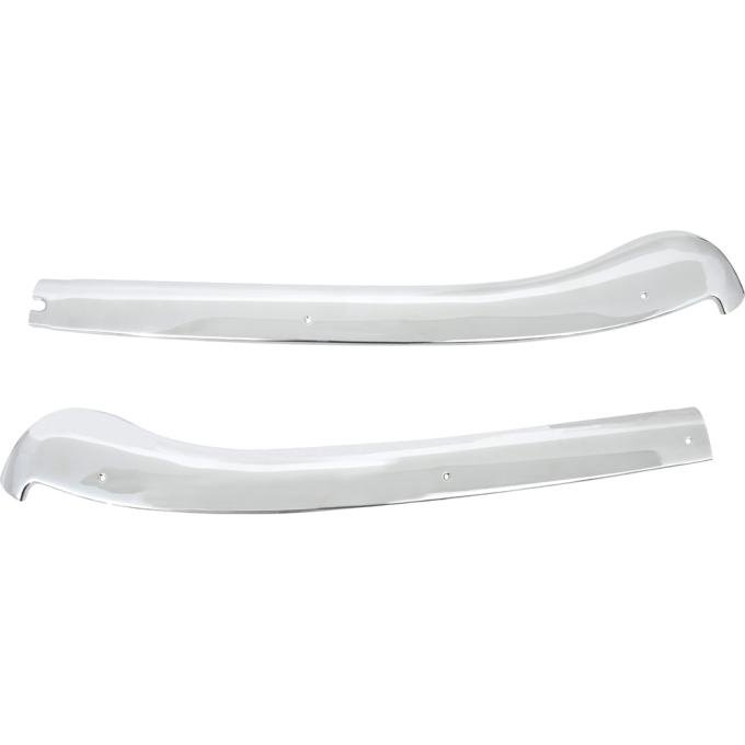 OER 1967 Camaro, Firebird, Convertible Windshield Header Molding, Bright Chrome Finish, RH & LH, Pair K848
