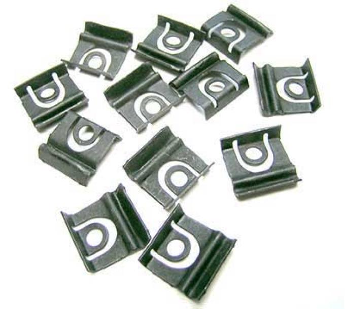 1964-68 Mustang Windshield and Rear Window Molding Clip Set, 12 Piece Set