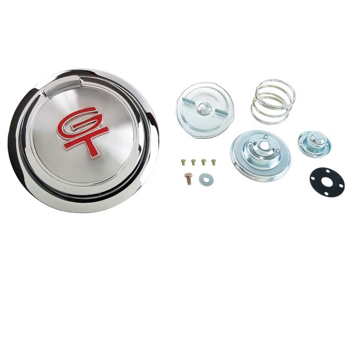 OER 1968 Mustang, GT Pop-Open Gas Cap, with GT Emblem, Hardware 9030M