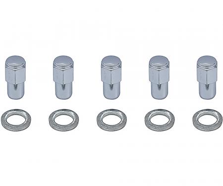 1960-72 Dodge, Plymouth A Body, Cragar S/S Wheel Lug Nut Set, 7/16", RH Thread, 5 Piece Set