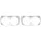 1968 Impala, Caprice, Bel Air, Biscayne, Headlamp Bezel Set, Chrome Die-Cast, Pair