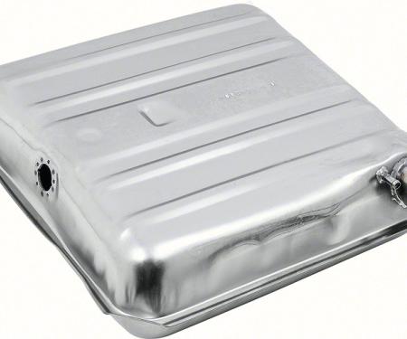 1957 Chevy Bel Air, 150, 210, Fuel Tank, withVent Tube, with Square Corners, Stainless Steel, 16 Gallon Capacity, Except Nomad, Station Wagon Models
