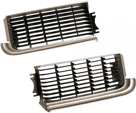 1969 Oldsmobile Cutlass, 442, F85, Radiator Grille, Black/Silver