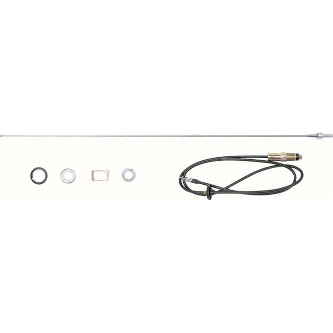 OER 1969 Nova, Camaro, Firebird, Front Fender Antenna Kit, AM/FM Non-Telescoping Fixed Mast Radio, *ANT3
