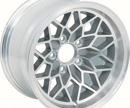 1970-81 Pontiac Trans Am, Snowflake Wheel, Silver, WS6, 15" x 8", 4-1/4" Backspacing, Each