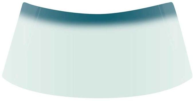 OER 1974-78 Mustang II, Front Windshield Glass, Tinted with Shaded Band, Coupe & Hatchback, 03100R