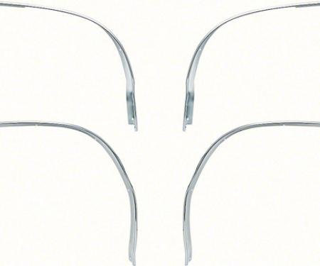 1968-70 Dodge Coronet, Wheel Opening Molding Set, Front and Rear, 4 Piece Set, Made In USA