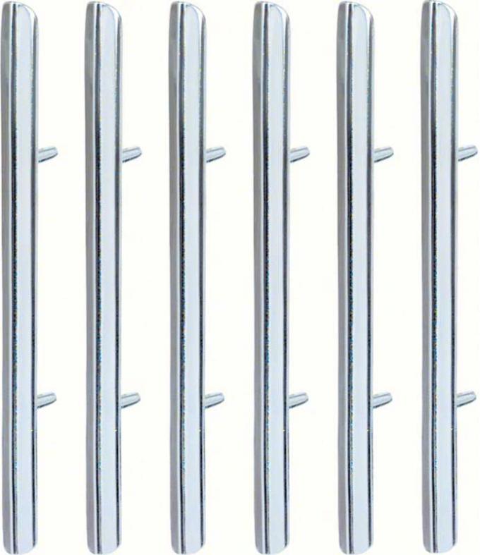 OER 1967-68 Firebird Rear Quarter Louver Trim Set (Second Design - W/O Black Stripe ) 4229997