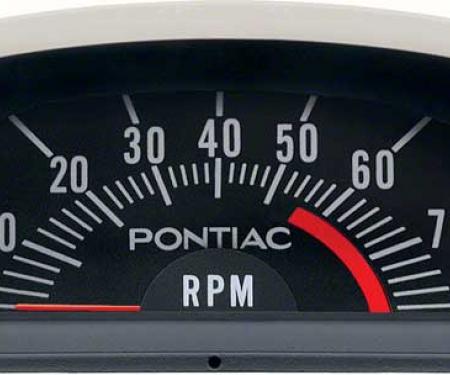 1969 Pontiac Firebird, Hood Tachometer, 5500 Red Line, V8 Point Ignition, GM Licensed