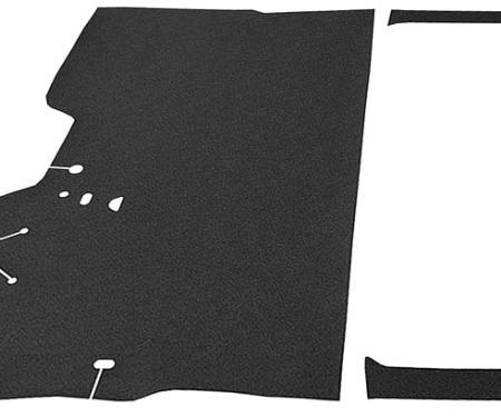 OER 1947-55 Chevrolet, GMC Pickup, 1st Series, Regular Cab, Die-Cut Vinyl Flooring Kit, Vinyl, Standard Backing, w/ Stock Seat Riser, Automatic or 3-Speed Manual, Low Hump, 2WD, Black T3742301