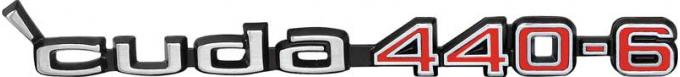 OER 1970-71 "Cuda 440-6" Rallye Hood Emblem 2998798