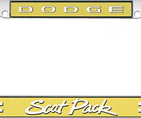 OER Top Banana Yellow Dodge Scat Pack License Plate Frame LF152094