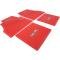 OER 1955-57 Chevy, Ribbed Rubber Floor Mat Set, with "Chevrolet" Crest , Front & Rear, Red, 4 Piece Set M55202