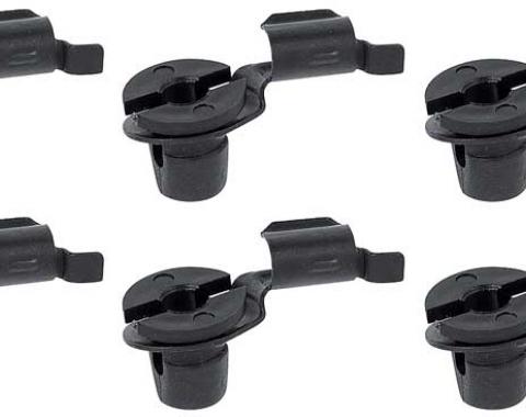 Redline Restomotive® 1967-1973 Mustang / Cougar and 1968-1977 Bronco 6 Piece OE Style Door Latch Rod Retainer Set