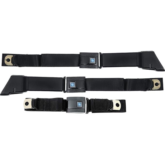 1967-72, Chevrolet / GMC Truck, Seat Belt Set, Retractable RH and LH, Non-Retractable Center, 3-Pcs